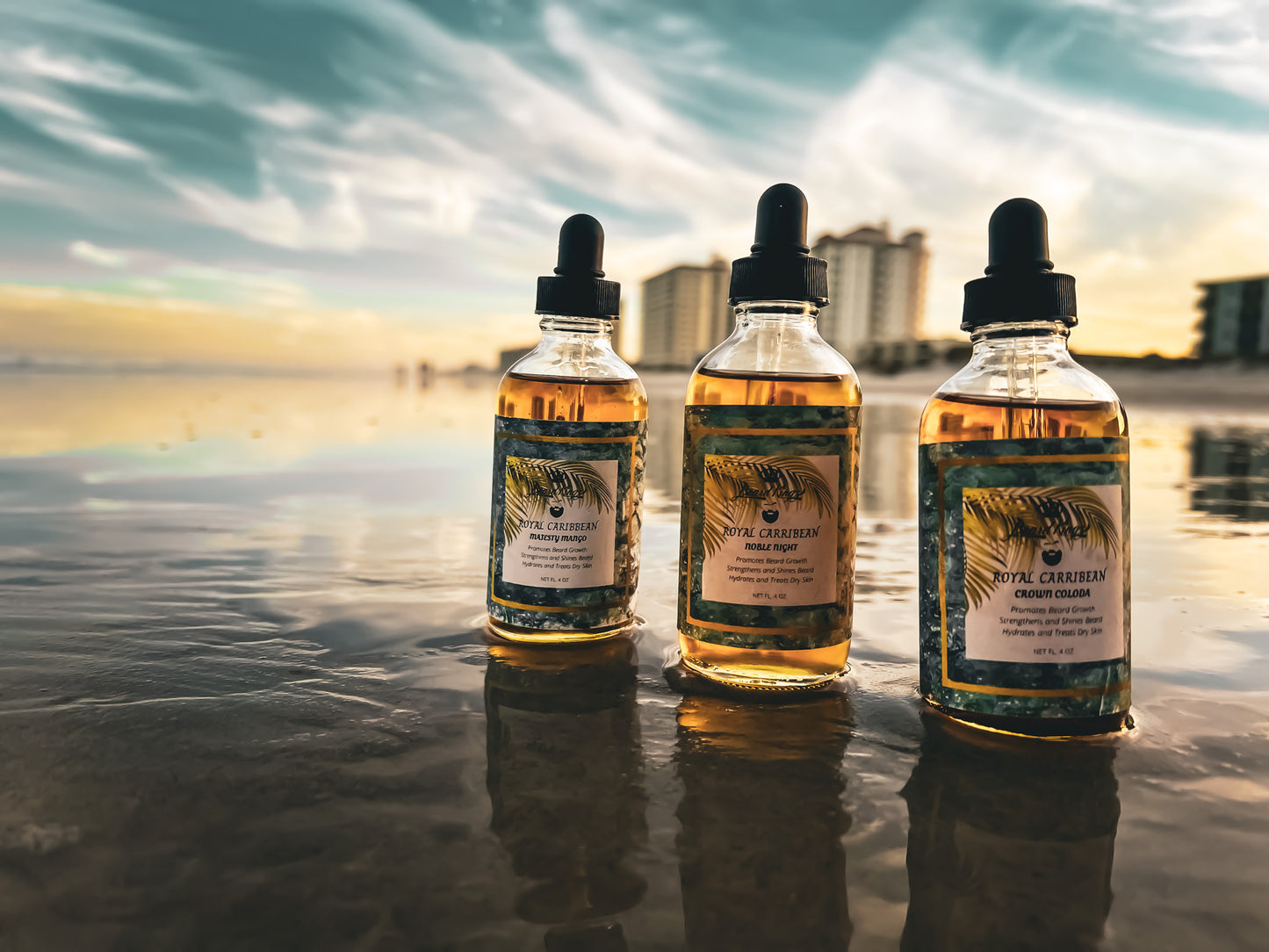 Royal Caribbean Beard Oil Set – All 3 Scents